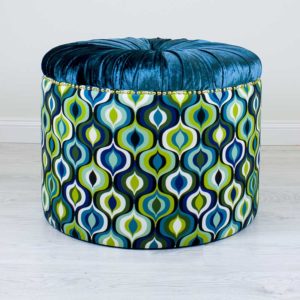 sinine-turkiis-roheline-tumba-merevaik-kuld-kasitoo-disain-moobel-turquoise-blue-ottoman-amber-gold-design-furniture