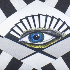 Natalja-eljas-triibuline-padi sinine-must-valge-disain-tekstiil