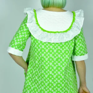 green-white-dress-short-sleeves